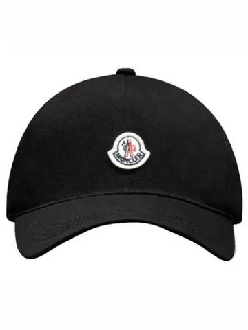 Logo patch lettering embroidery baseball cap black hat 271366 - MONCLER - BALAAN 1