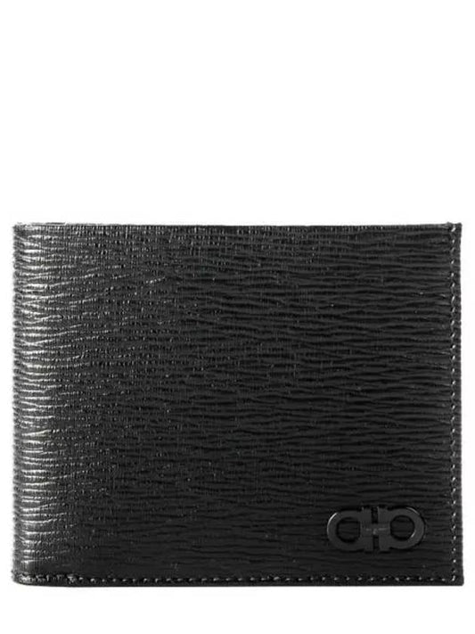 Gancini Half Wallet Black - SALVATORE FERRAGAMO - BALAAN 2