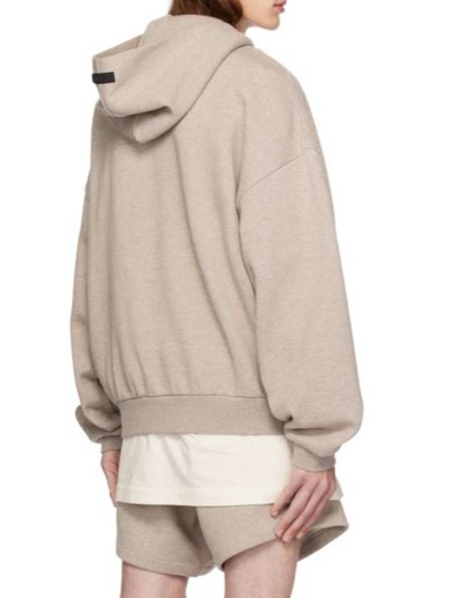 s Logo Print Cotton Blend Hood Heather Beige - FEAR OF GOD ESSENTIALS - BALAAN 3