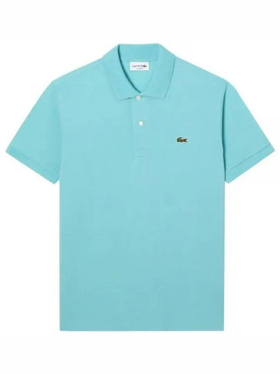 Men's Logo Classic Fit Cotton Short Sleeve Polo Shirt Blue - LACOSTE - BALAAN 2