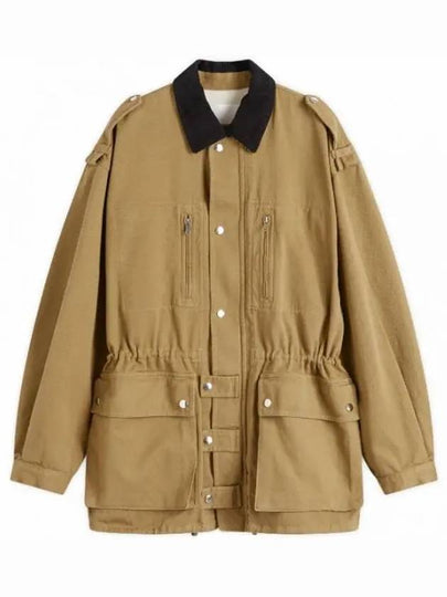 Eloan Cotton Single Coat Khaki - ISABEL MARANT - BALAAN 2