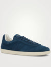 Logo Panel Suede Low Top Sneakers Navy - TOD'S - BALAAN 4