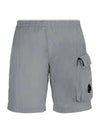Men's Lens Wappen Chrome Beach Shorts Gray - CP COMPANY - BALAAN 2