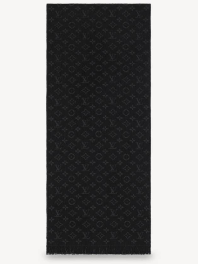 Monogram Classic Wool Muffler Black - LOUIS VUITTON - BALAAN.