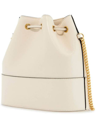 mini bucket bag in ivory leather with chain - VALENTINO - BALAAN 2