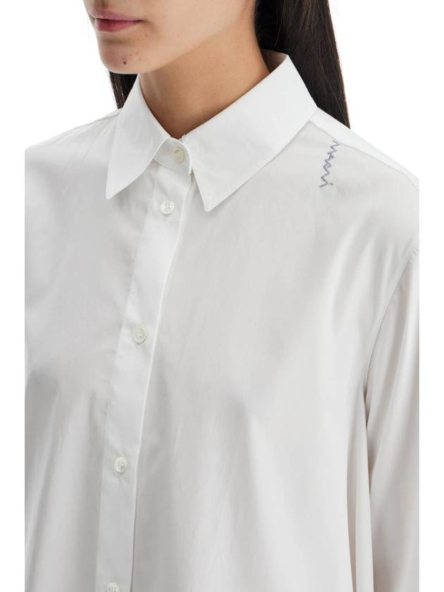 white cotton dress with embroidery - MARNI - BALAAN 4