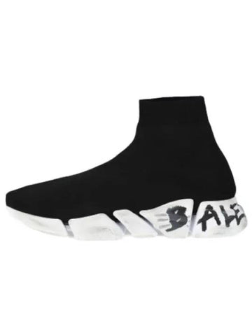 Speed sole print sneakers black white - BALENCIAGA - BALAAN 1