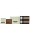 Check Leather International Bifold Wallet Dark Birch Brown - BURBERRY - BALAAN 4