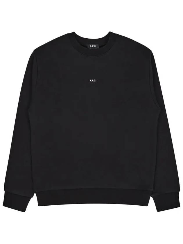 Men's Steve Logo Sweatshirt Black - A.P.C. - BALAAN 3