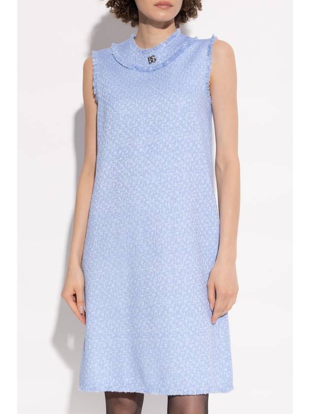 Dolce & Gabbana Dress With Logo, Women's, Blue - DOLCE&GABBANA - BALAAN 3