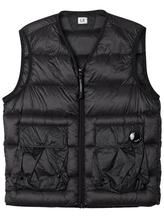 Lens Detail Zip-Up Quilted Vest Black - CP COMPANY - BALAAN 2