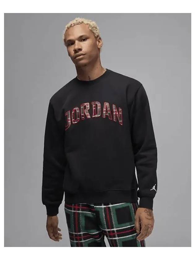 Jordan Essential Men s Fleece Crew Neck Sweatshirt Black FV7460 010 735682 - NIKE - BALAAN 1