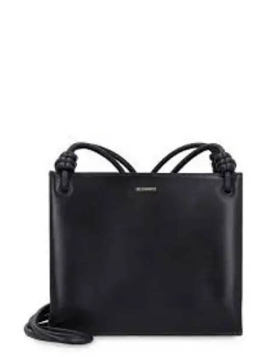 Giro Knotted Leather Small Shoulder Bag Black - JIL SANDER - BALAAN 2