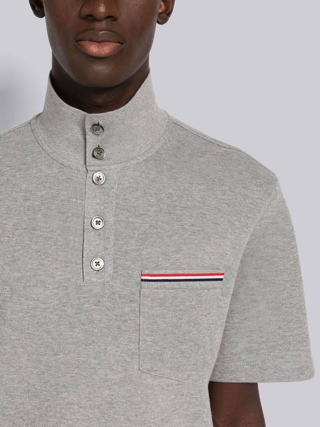 RWB Pocket Interlock Cotton Short Sleeve Polo Shirt White - THOM BROWNE - BALAAN 5