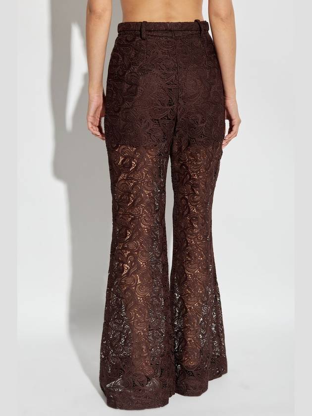 Zimmermann Lace Trousers With Flared Legs, Women's, Brown - ZIMMERMANN - BALAAN 4