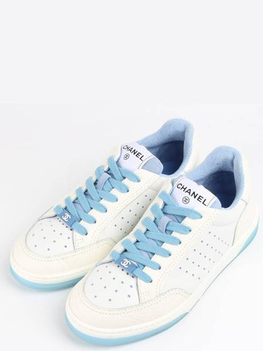 Back logo tennis sneakers blue 36 5 235 - CHANEL - BALAAN 1