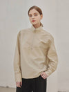 Leblanc half zip up shirtsBEIGE - ARIFF - BALAAN 1