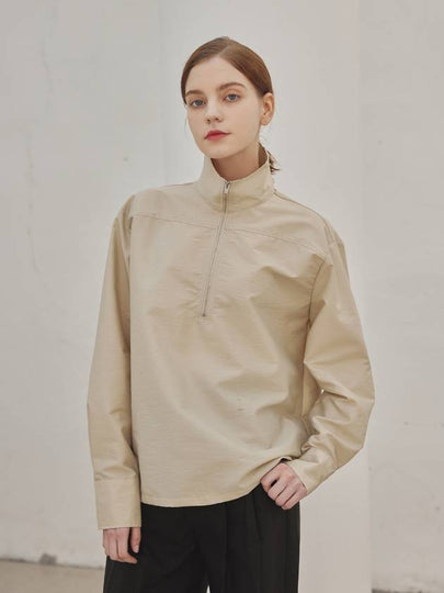 Leblanc half zip up shirtsBEIGE - ARIFF - BALAAN 2