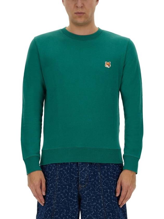 Fox Head Patch Regular Sweatshirt Green - MAISON KITSUNE - BALAAN 2