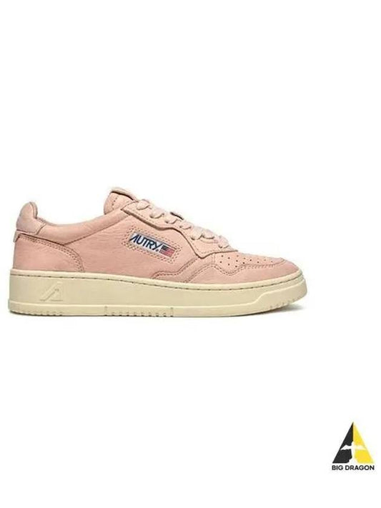 Women's Medalist Goatskin Low Top Sneakers Pink - AUTRY - BALAAN 2