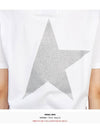 Glitter Star Logo Short Sleeve T-Shirt Silver White - GOLDEN GOOSE - BALAAN 10