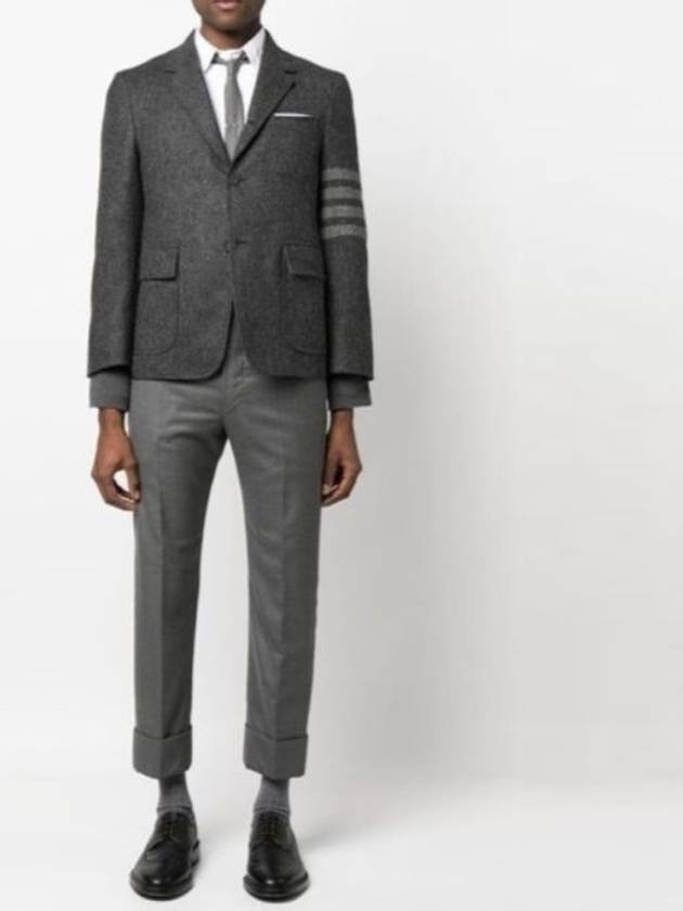 Donegal Tweed 4 Bar Single Breasted Blazer Jacket Grey - THOM BROWNE - BALAAN 6