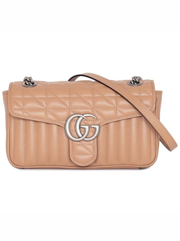 GG Marmont Small Shoulder Bag Beige - GUCCI - BALAAN 2