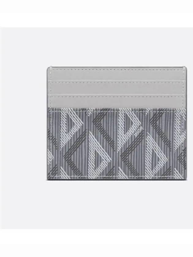 CD Diamond Canvas Card Wallet Grey - DIOR - BALAAN 3