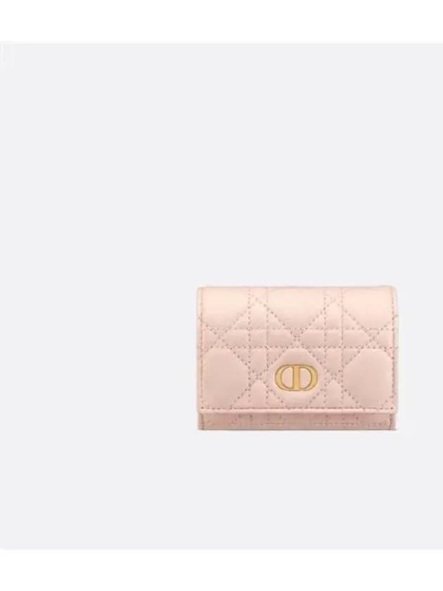 Caro XS Supple Cannage Calfskin Card Wallet Powder Pink - DIOR - BALAAN 2