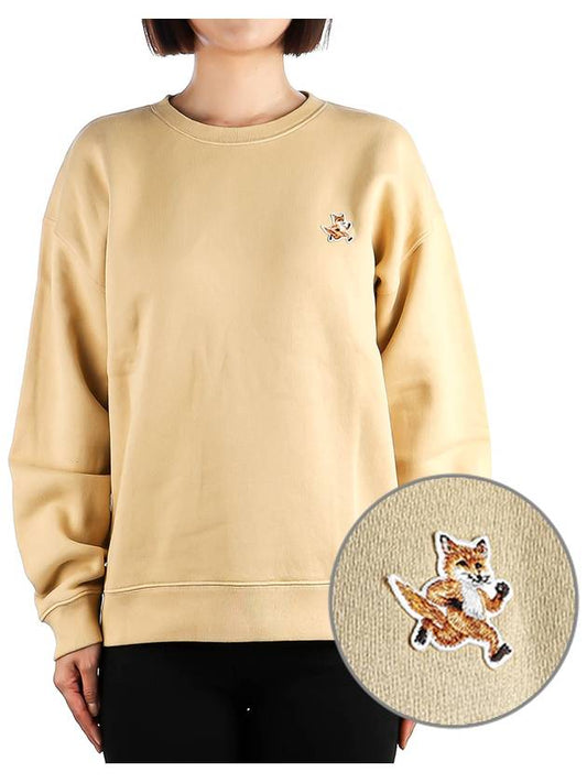 Speedy Fox Patch Comfort Sweatshirt Beige - MAISON KITSUNE - BALAAN 2