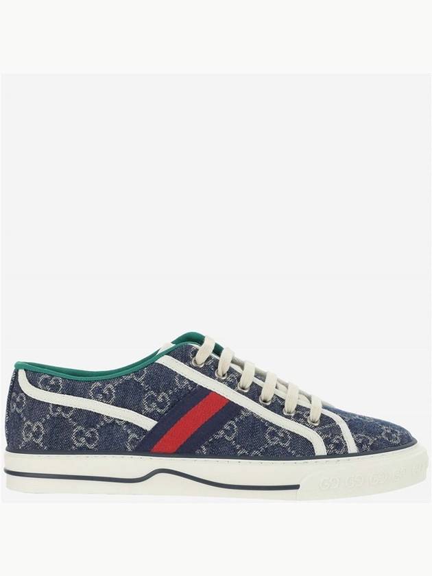 Men's Tennis 1977 Low Top Sneakers Blue Ivory - GUCCI - BALAAN 2