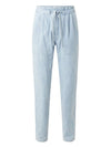 Women's Cotton Ribbon Straight Straight Pants Blue - ISABEL MARANT ETOILE - BALAAN.