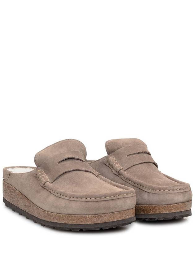 Naples Suede Mule Loafer Taupe Beige - BIRKENSTOCK - BALAAN 3