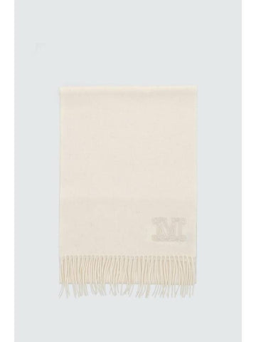 Women's Wsdalia Fringe Cashmere Muffler Ivory - MAX MARA - BALAAN 1