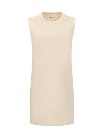 Midi Dress J02CT0356J19155 280 BEIGE - JIL SANDER - BALAAN 1