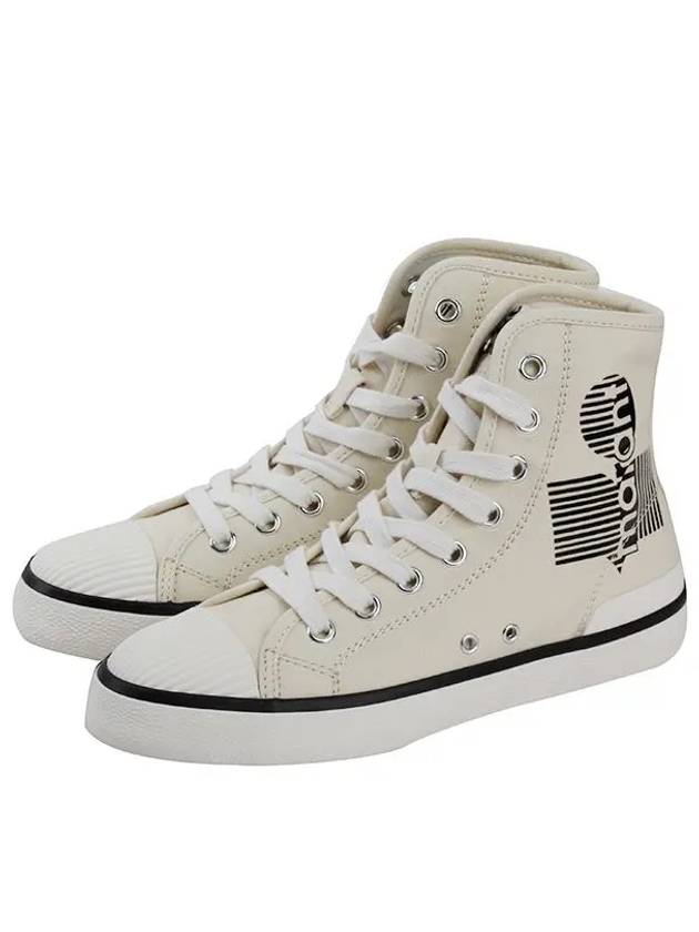 Women's Benkeenh High Top Sneakers Chalk - ISABEL MARANT - BALAAN 2