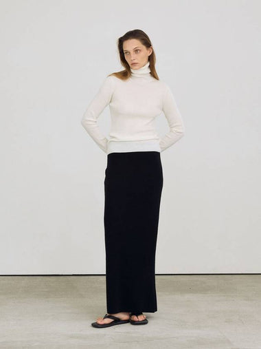 Women s Wool H Line Skirt Black BK - LEHEE CASHMERE - BALAAN 1