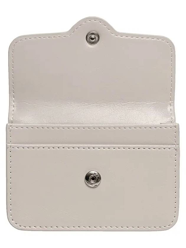 Dot Compact Keyring Card Wallet Warm Grey - LE MASQUE - BALAAN 6