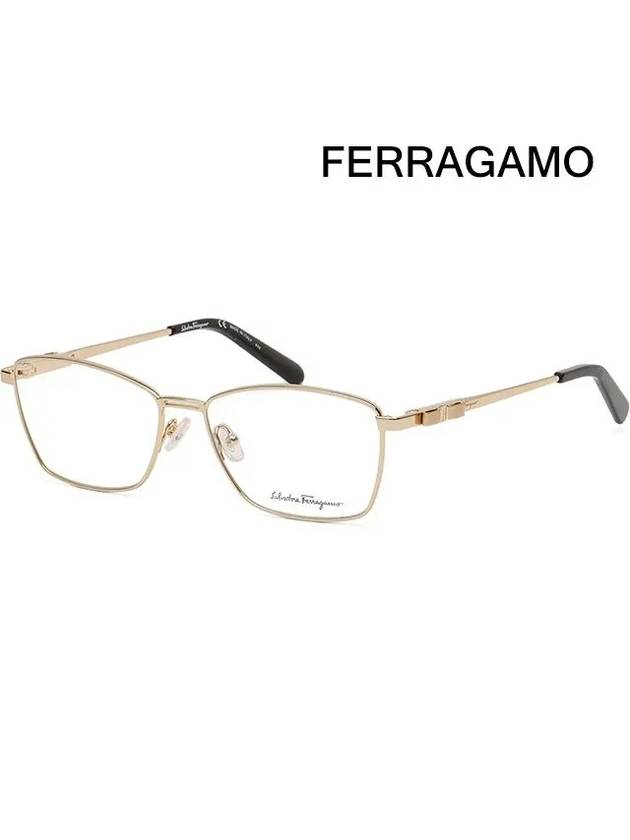 Ferragamo glasses frame SF2198 717 metal square gold - SALVATORE FERRAGAMO - BALAAN 1