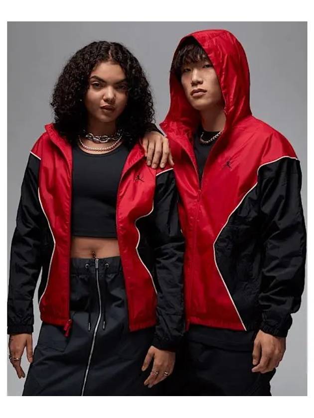 Jordan Brooklyn Draft Hooded Windbreaker Varsity Red - NIKE - BALAAN 2