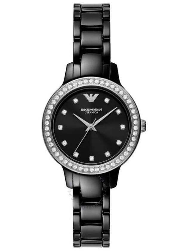 Women’s Cleo Ceramica Metal Watch Black - EMPORIO ARMANI - BALAAN 2