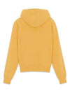 Logo Print Cotton Hoodie Yellow - SAINT LAURENT - BALAAN 3