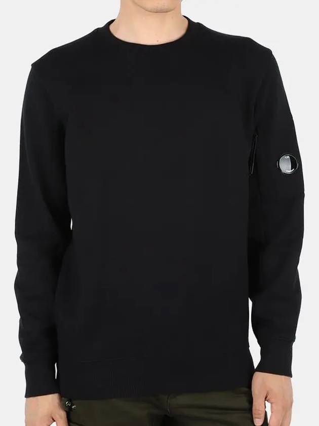 Men's Lens Wappen Diagonal Sweatshirt Black - CP COMPANY - BALAAN 2