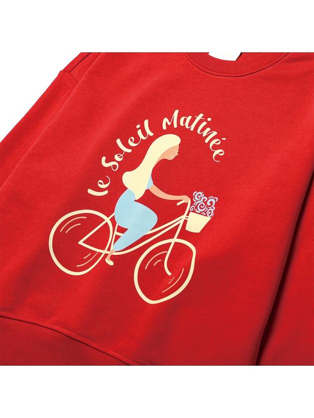 Fleece Options Bicycle Trip Sweat Shirts RED - LE SOLEIL MATINEE - BALAAN 3