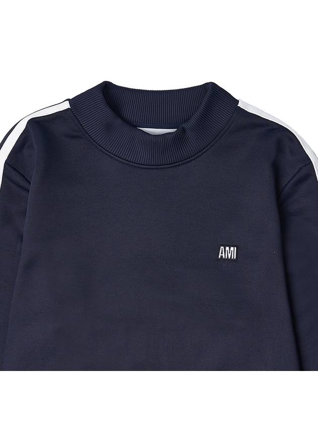 Track Crew Sweatshirt Nautic Blue - AMI - BALAAN 4