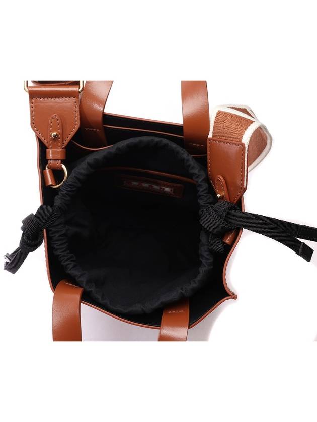 Museo Mini Leather Tote Bag Brown - MARNI - BALAAN 7