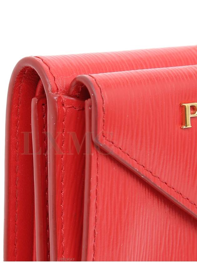 Vitello Move Red Mini Wallet 1MH021 Card - PRADA - BALAAN 6