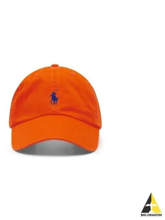 Cotton Chino Baseball Cap Orange - POLO RALPH LAUREN - BALAAN 1