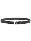 FF Squared Leather Belt Black - FENDI - BALAAN 4