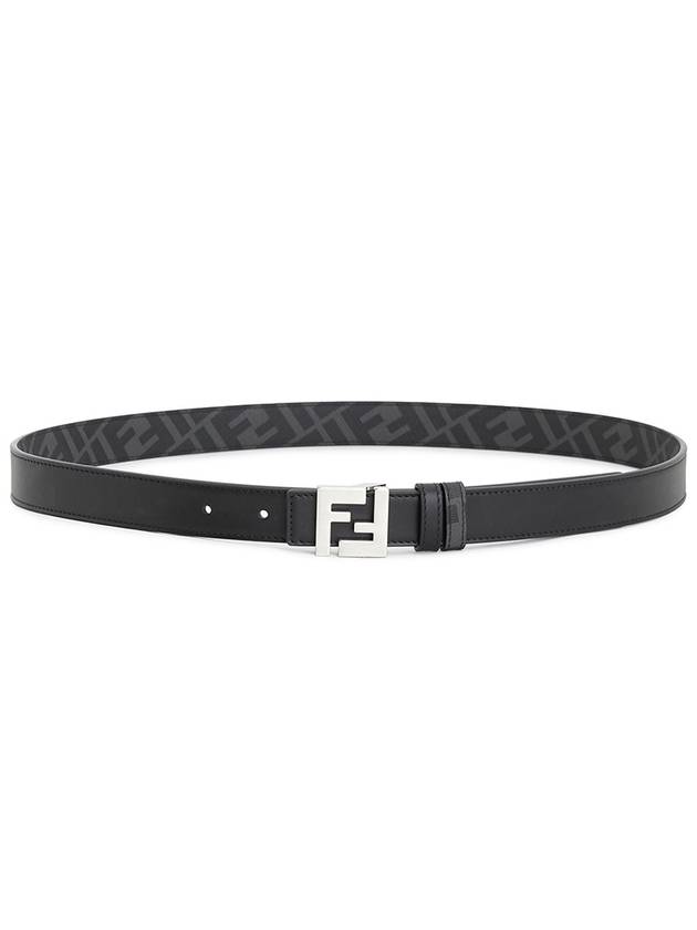 FF Squared Leather Belt Black - FENDI - BALAAN 4